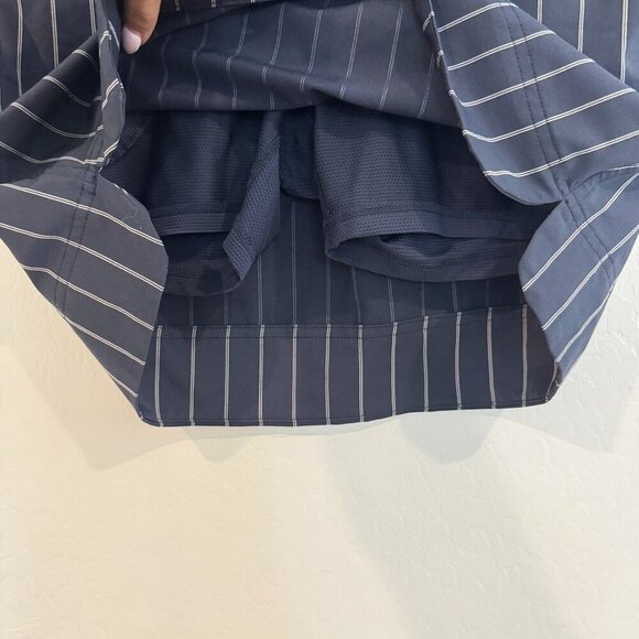 Athleta Womens Striped Midtown Athletic Skort in Blue White Athleisure Size 2 - Picture 5 of 9